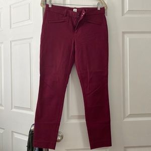GAP skinny ankle burgundy dress pants